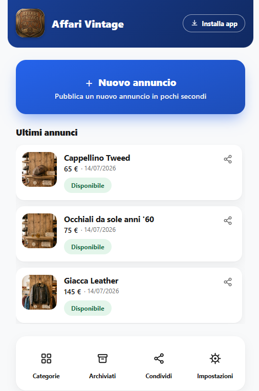 Anteprima dell'app Ompage